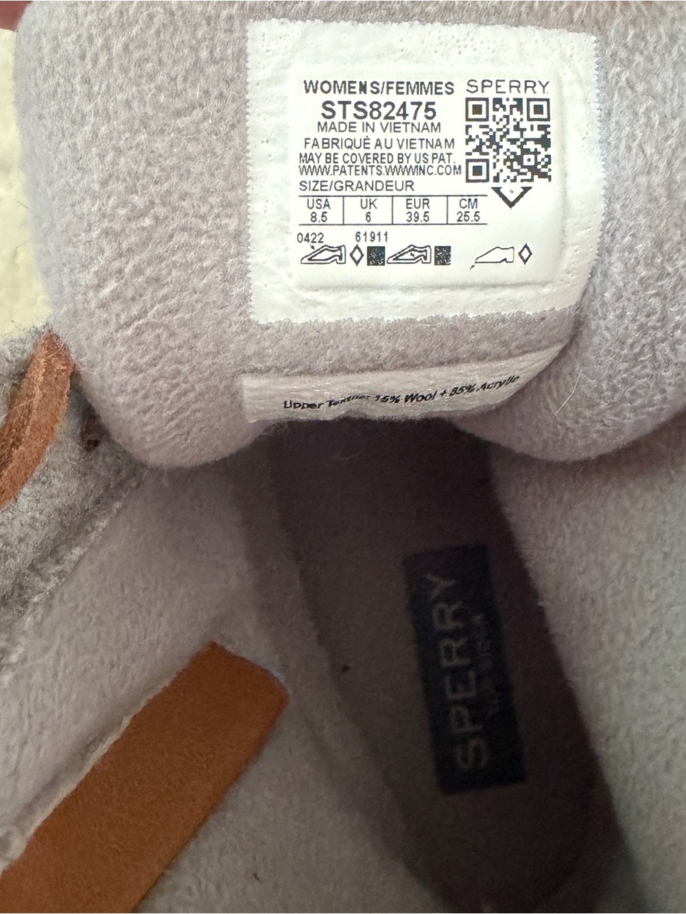 Sperry Saltwater Duck Boots Gray Wool 200g Thinsulate Insulated Women’s 8.5 - Picture 9 of 12